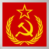 Sichel und Hammer, UdSSR, CCCP, Kommunismus Poster (Vorne)