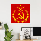 Sichel und Hammer, UdSSR, CCCP, Kommunismus Poster (Heimbüro)