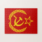 Sichel und Hammer, UdSSR, CCCP, Kommunismus Puzzle (Horizontal)