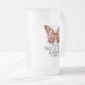 Sichel-Zellen-Anämie-Schmetterling Mattglas Bierglas (VorderseiteRechts)