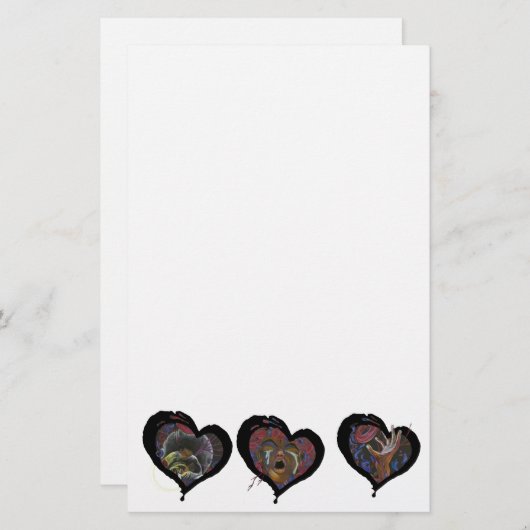 Sichel-Zellen-Herz-Kunst Briefpapier (Vorne/Hinten)