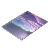 Sichelförmige Bucht Sci FI-Landschaftsgewundenes Notizblock (Linke Seite)