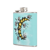 Sichelförmiger Mond eingewickelt in der Flachmann (Links)