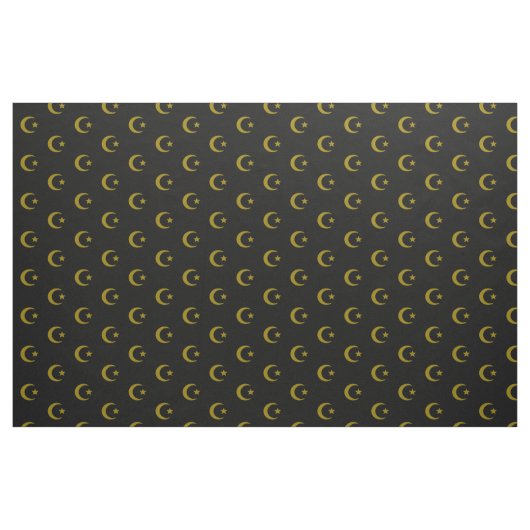 Sichelförmiger Mond und Stern gekämmte Baumwolle Stoff (Fat Quarter (45,7 x 55,9 cm))
