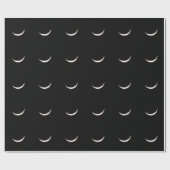 Sichelförmiger Winter-Mond Geschenkpapier (Flach)