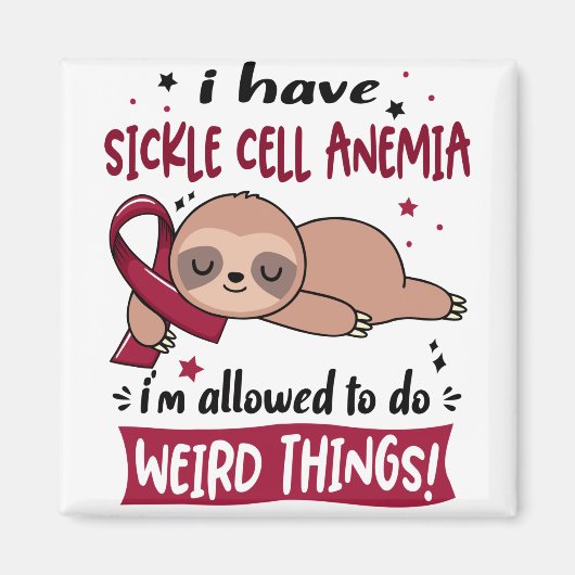 Sichelzellanämie Aufklärung Monat Bonbon Geschenke Magnet (Vorne)