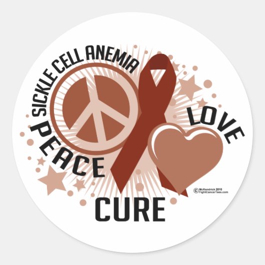 Sichelzellanämie PLC Runder Aufkleber (Vorderseite)