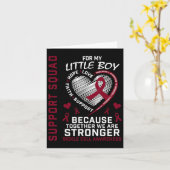 Sichelzellanämie Shirt Kleine Junge Unterstützung  Karte (Gelbe Blume)