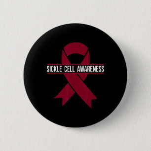 Sichelzellanerkennungsmonat Burgund Ribbon Button