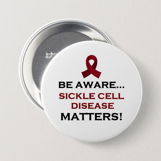 Sichelzellenanämie-Bewusstsein, Unterstützung und Button (Vorne & Hinten)
