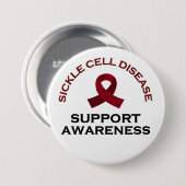 Sichelzellenanämie-Bewusstsein, Unterstützung und Button (Vorne & Hinten)