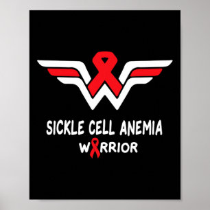 Sichelzellenanämie Erziehungskrieger unterstützen Poster