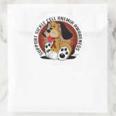 Sichelzellenanämie Hund Runder Aufkleber (Tasche)