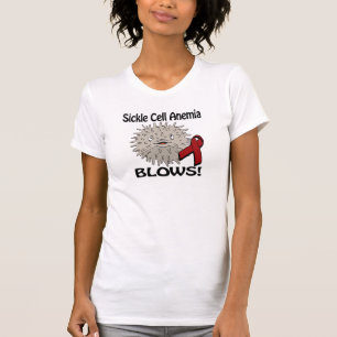 Sichelzellenanämie weht Bewusstseinsdesign T-Shirt