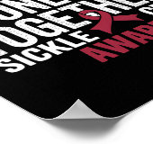 Sichelzellenbewusstsein Boxhandschuh Wir kämpfen n Poster (Ecke)