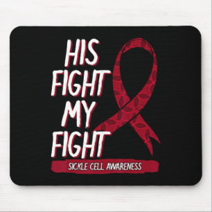 Sichelzellenbewusstsein Burgund Ribbon Blutdisord Mousepad