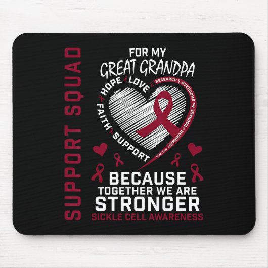 Sichelzellenbewusstsein - Großer Opa-Support Mousepad (Vorne)