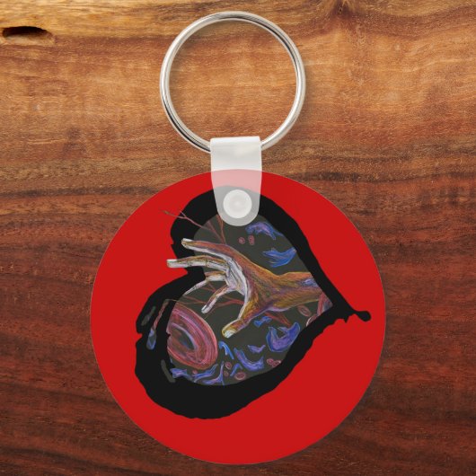 Sichelzellenbewusstsein Herz - Hoffnung Schlüsselanhänger (Vorderseite)