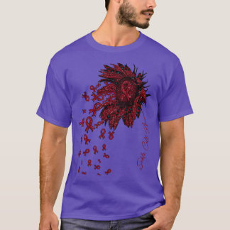 Sichelzellenbewusstsein Sonnenblumenbandfarben Blu T-Shirt