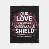 Sichelzellenbewusstsein Unzerbrechlicher Schildsch Fleecedecke (Vorderseite)