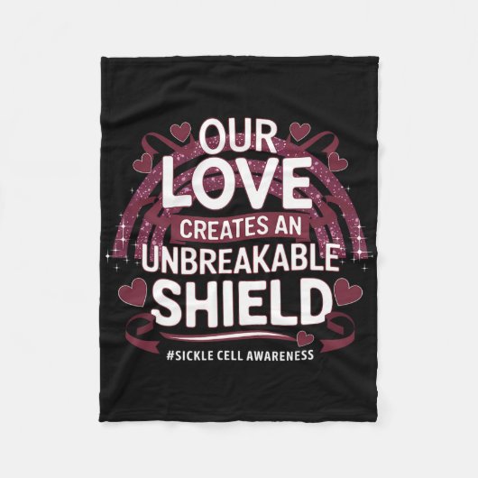 Sichelzellenbewusstsein Unzerbrechlicher Schildsch Fleecedecke (Vorderseite)