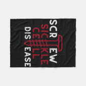 Sichelzellerkrankung Vintage Schraubendrehscheibe Fleecedecke (Vorderseite (Horizontal))