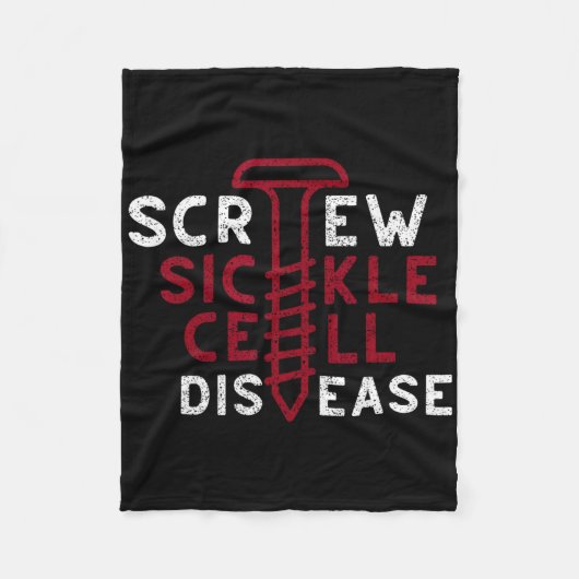 Sichelzellerkrankung Vintage Schraubendrehscheibe Fleecedecke (Vorderseite)