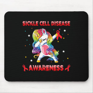 Sichelzellkrankheit Bewusstsein für Unicorn-Dabbin Mousepad