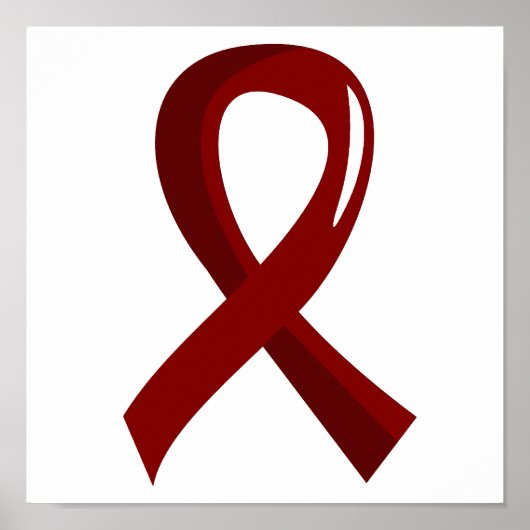 Sichelzellkrankheit Burgundy Ribbon 3 Poster (Vorne)