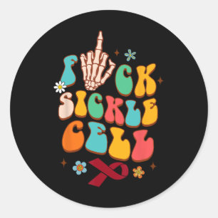 Sichelzellkrankheit Warrior Scd Awareness Fck Sick Runder Aufkleber