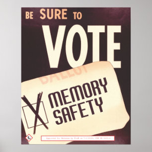Sicher abstimmen: Gedächtnissicherheit Poster