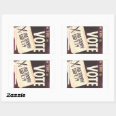 Sicher abstimmen: Speichersicherheitsticker Rechteckiger Aufkleber (Blatt)