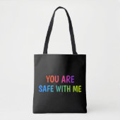 Sicher Bei Mir – Pride Ally Tote Tasche (Vorderseite)