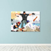 Sicher bei Zuhause Leinwanddruck (Insitu (Holzboden))