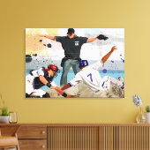 Sicher bei Zuhause Leinwanddruck (Insitu (Wohnzimmer))