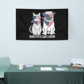 Sicher für Haustiere sorgen Trump Harris Debatten Banner (Messeveranstaltung)