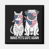 Sicher für Haustiere sorgen Trump Harris Debatten  Magnet (Vorne)