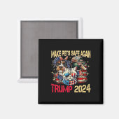 Sicher für Haustiere sorgen Trump Harris-Debatten Magnet (Vorderseite/Rückseite)
