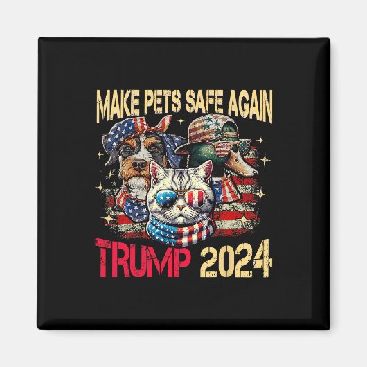 Sicher für Haustiere sorgen Trump Harris-Debatten Magnet (Vorne)