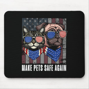 Sicher für Haustiere sorgen Trump Harris-Debatten Mousepad