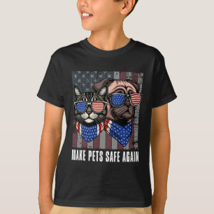 Sicher für Haustiere sorgen Trump Harris-Debatten T-Shirt