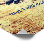 "Sicher Güte" Psalm 23:6 biblische Prophetie Poster (Ecke)