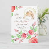 Sicher in den Armen des Säuglings Jesus Verlust Pr Einladung (Stehend Vorderseite)