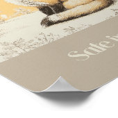 Sicher in meinem Nest Orange Fox Kinderzimmer Post Poster (Ecke)