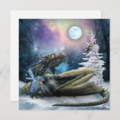 Sicher mit Drache Feiertagskarte (Vorne/Hinten)