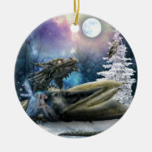 Sicher mit Drache Keramik Ornament (Vorne)