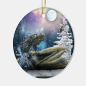 Sicher mit Drache Keramik Ornament (Links)