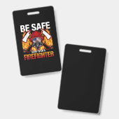 Sicher schlafen mit einem Feuerwehrmann Ausweis (Vorder- & Rückseite)