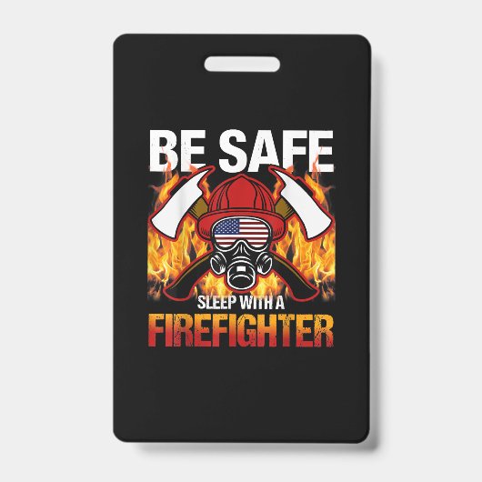 Sicher schlafen mit einem Feuerwehrmann Ausweis (Vorderseite)