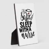 Sicher schlafen mit Krankenschwester - lustiges Ge Fotoplatte (Seite)